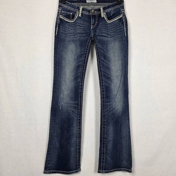Daytrip Leo Bootcut Jeans Women’s 26R Dark Wash - Picture 3 of 9